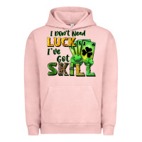 Pigment Salmon I don't need luck i've got skill Urban Hoodie - CowGirlArtShop