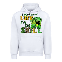 White I don't need luck i've got skill Urban Hoodie - CowGirlArtShop