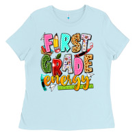 Baby Blue first grade energy Ladies Tee - texasbilliewilder