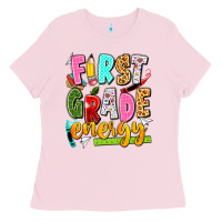 Bubblegum Pink first grade energy Ladies Tee - texasbilliewilder