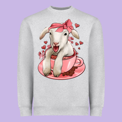 Valentines Day Lamb Heavyweight Sweatshirt Designed By Jasminsmagicworld