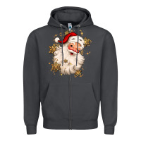 Smoke Christmas santa claus Zipper Hoodie - MaliasSmallBusiness