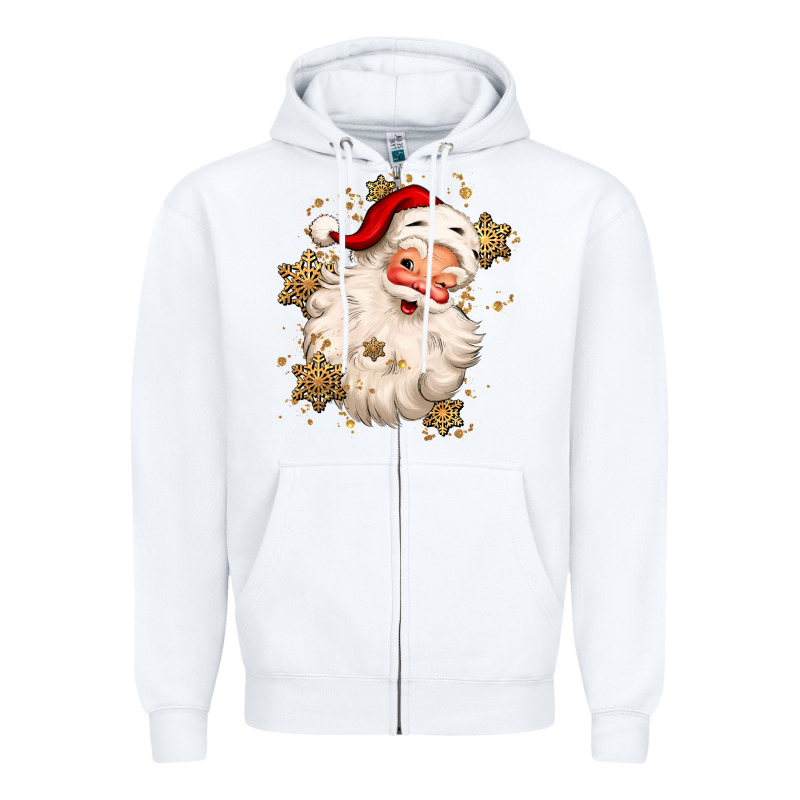 Christmas Santa Claus Zipper Hoodie by MaliasSmallBusiness | Teevron