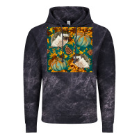 Cloud Black hedgehog and pumpkins seamless pattern Vintage Hoodie - BundleAndBundleShop
