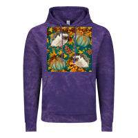 Cloud Purple hedgehog and pumpkins seamless pattern Vintage Hoodie - BundleAndBundleShop