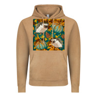 Vintage Camel hedgehog and pumpkins seamless pattern Vintage Hoodie - BundleAndBundleShop