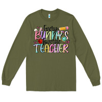 Army Green every bunnys favorite teacher Long Sleeve Tee - MaliasSmallBusiness