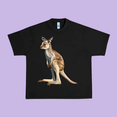 Baby Kangaroo Urban Heavy Tee Designed By Lillyallendesigns