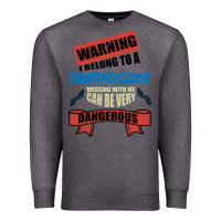 Charcoal Heather I belong to a HAIRDRESSER warning job funny partner Premium Sweatshirt - Bettercallsaul