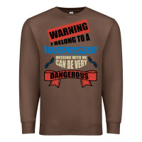 Chestnut I belong to a HAIRDRESSER warning job funny partner Premium Sweatshirt - Bettercallsaul