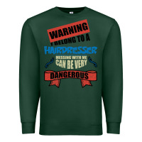 Sports Green I belong to a HAIRDRESSER warning job funny partner Premium Sweatshirt - Bettercallsaul