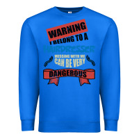 True Royal I belong to a HAIRDRESSER warning job funny partner Premium Sweatshirt - Bettercallsaul