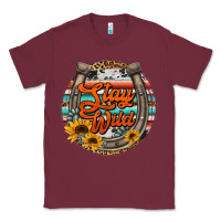 Burgundy stay wild horseshoe Classic Tee - Jasminsmagicworld