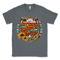 Charcoal Heather stay wild horseshoe Classic Tee - Jasminsmagicworld