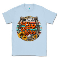 Dusty Blue stay wild horseshoe Classic Tee - Jasminsmagicworld