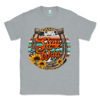 Heather Grey stay wild horseshoe Classic Tee - Jasminsmagicworld
