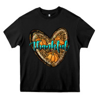 Black thankful pumpkin heart Heavy Core Tee - RanaPortraitStore