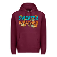 Burgundy Fall Premium Hoodie - texasbilliewilder