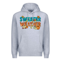 Heather Grey Fall Premium Hoodie - texasbilliewilder