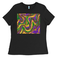 Black mardi gras tumbler Ladies Tee - RanaPortraitStore