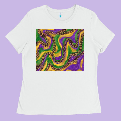 Mardi Gras Tumbler Ladies Tee Designed By Ranaportraitstore