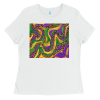 White mardi gras tumbler Ladies Tee - RanaPortraitStore