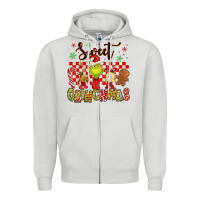 Dove Grey grinchmas Zipper Hoodie - MaliasSmallBusiness