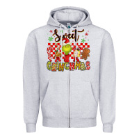 Heather Grey grinchmas Zipper Hoodie - MaliasSmallBusiness