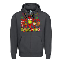 Smoke grinchmas Zipper Hoodie - MaliasSmallBusiness