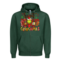 Sports Green grinchmas Zipper Hoodie - MaliasSmallBusiness