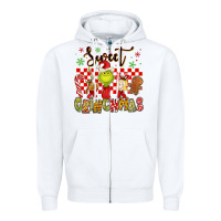 White grinchmas Zipper Hoodie - MaliasSmallBusiness