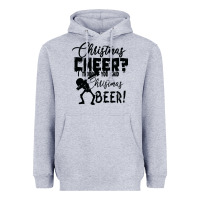 Heather Grey Christmas Cheer I Thought You Said Christmas Beer Heavyweight Hoodie - Bettercallsaul