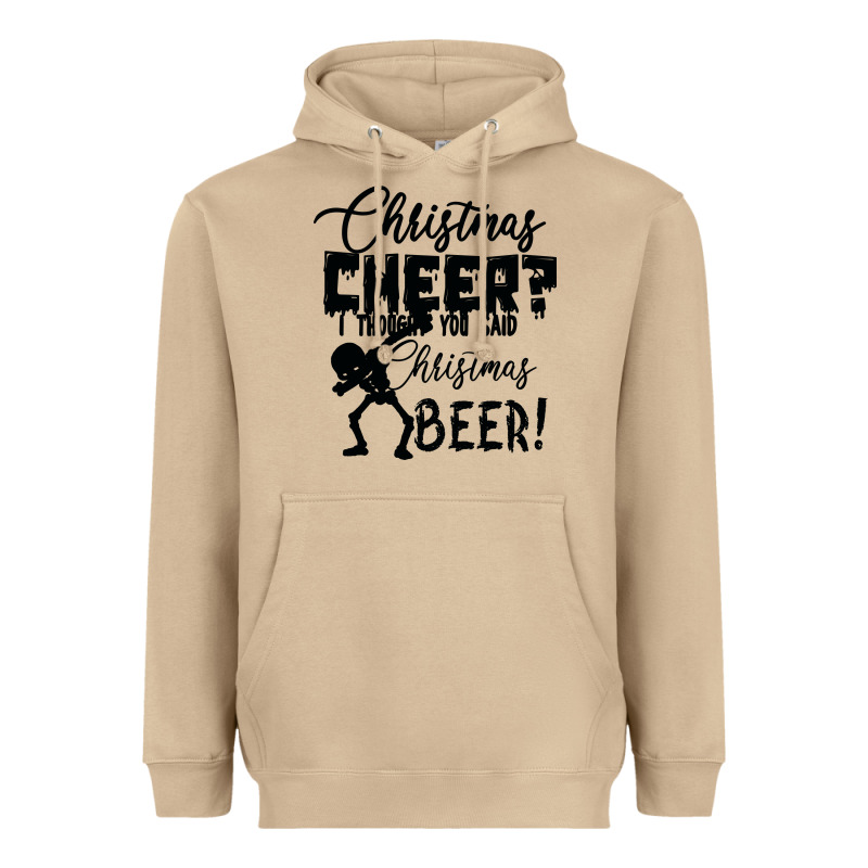Christmas Cheer I Thought You Said Christmas Beer Heavyweight Hoodie by Bettercallsaul | Teevron