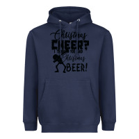 Navy Christmas Cheer I Thought You Said Christmas Beer Heavyweight Hoodie - Bettercallsaul