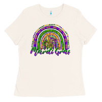 Bone mardi gras rainbow and fleur de lis Ladies Tee - RanaPortraitStore