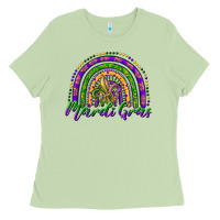 Matcha mardi gras rainbow and fleur de lis Ladies Tee - RanaPortraitStore