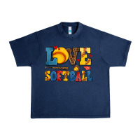 Navy love softball Urban Heavy Tee - AdoDesignShop