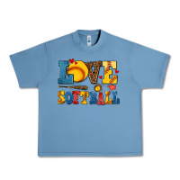 Pebble Blue love softball Urban Heavy Tee - AdoDesignShop