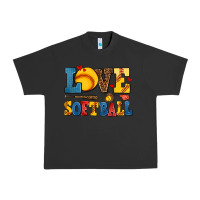 Pigment Black love softball Urban Heavy Tee - AdoDesignShop
