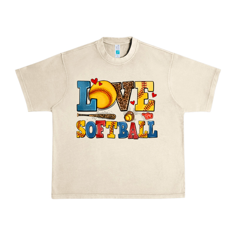 Love Softball Urban Heavy Tee by AdoDesignShop | Teevron