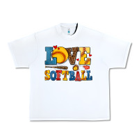White love softball Urban Heavy Tee - AdoDesignShop