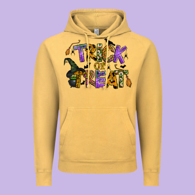 Trick Or Treat Vintage Hoodie Designed By Bundleandbundleshop
