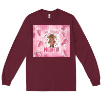 Burgundy one boujee heifer Long Sleeve Tee - MaliasSmallBusiness
