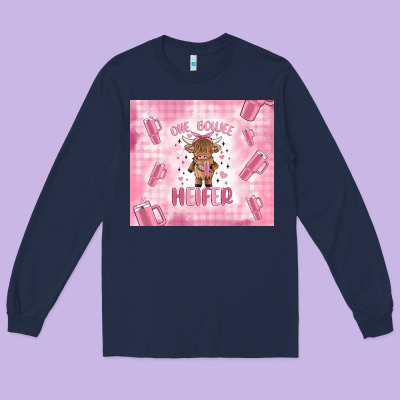 One Boujee Heifer Long Sleeve Tee Designed By Maliassmallbusiness