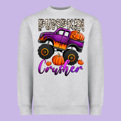 Pumpkin Crusher Monster Truck Heavyweight Sweatshirt Designed By Jasminsmagicworld