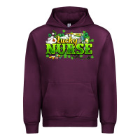 Mauve Wine Lucky Nurse St. Patrick's Day Urban Hoodie - HowdyJamesFarm