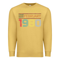 Antique Gold Born in 1980 Vintage February Premium Sweatshirt - Bettercallsaul