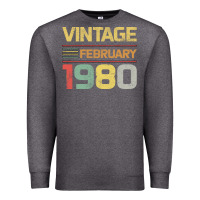 Charcoal Heather Born in 1980 Vintage February Premium Sweatshirt - Bettercallsaul