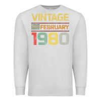 Dove Grey Born in 1980 Vintage February Premium Sweatshirt - Bettercallsaul