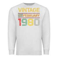 Oatmeal Heather Born in 1980 Vintage February Premium Sweatshirt - Bettercallsaul